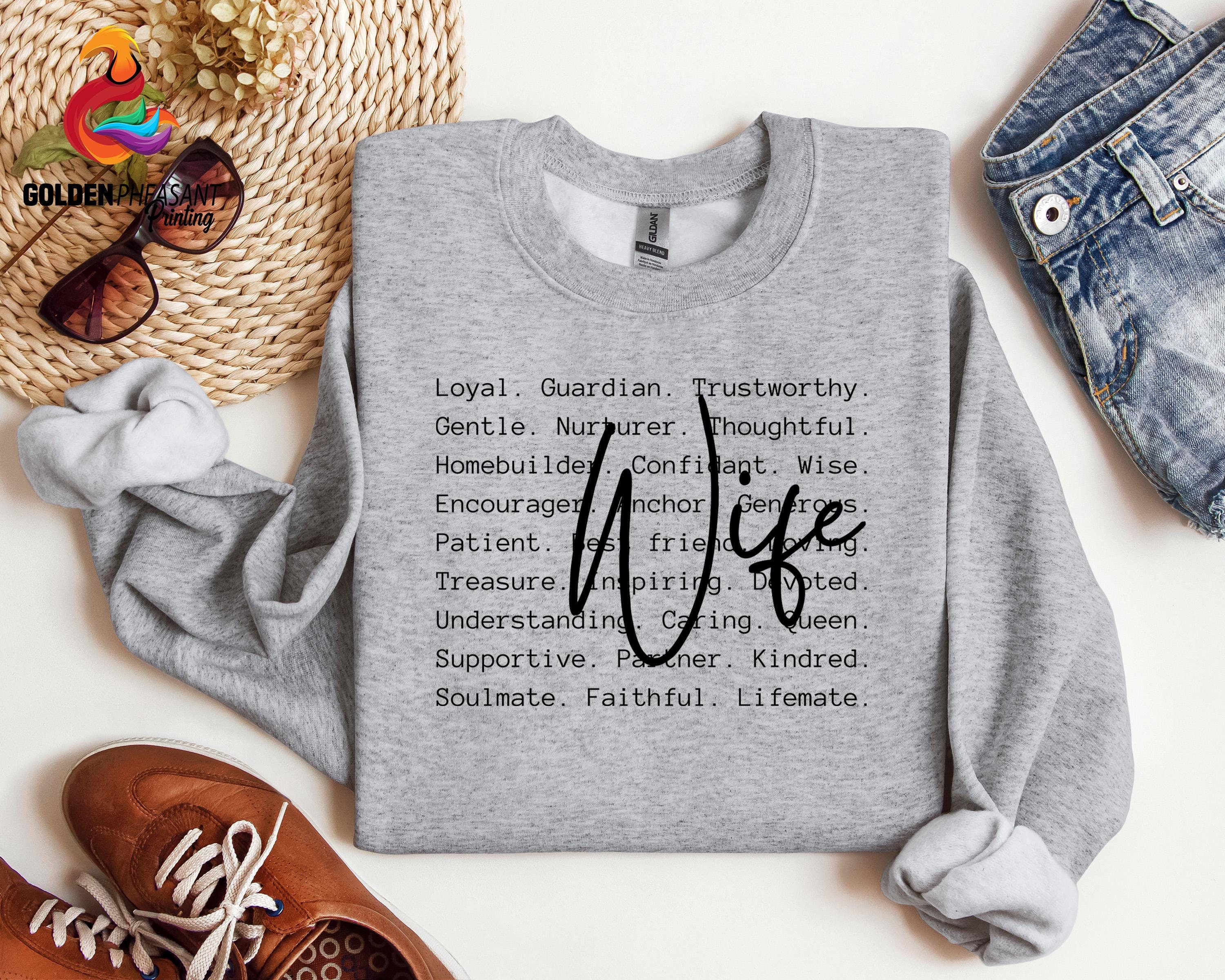 wife sweatshirt for birthday or wedding gift engagement anniversary mama gifts unique wife words design eud9g scaled