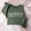 wifey sweatshirt for new wife unique bridal shower gift wedding present newlywed honeymoon apparel guv9g scaled