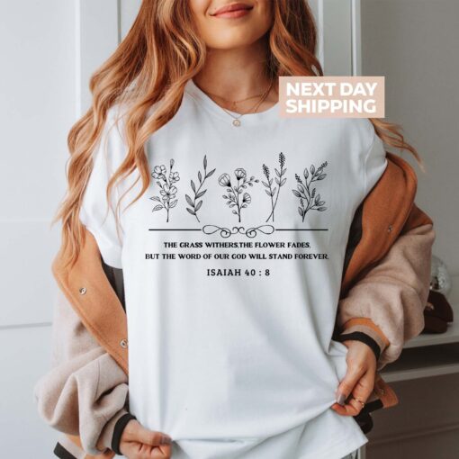 wild flowers bible verse shirt christian apparel floral tee faith based t shirt jesus clothing for women nmz1s