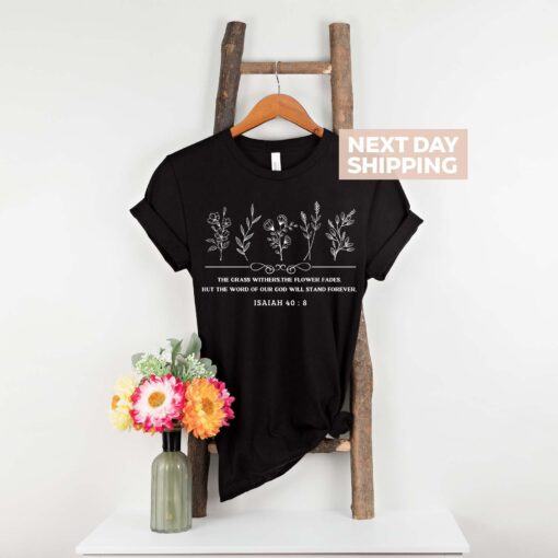 wild flowers bible verse shirt christian apparel floral tee faith based t shirt jesus clothing for women sce9b