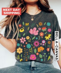 wildflower floral t shirt for women best friend gift mothers day shirt cute flower tee for spring and summer fashion fcese