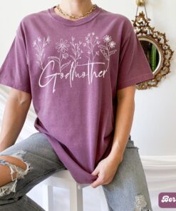 wildflower godmother shirt cute godmother gift new mom life tee baptism announcement shirt mothers day gifts for godmother sijis