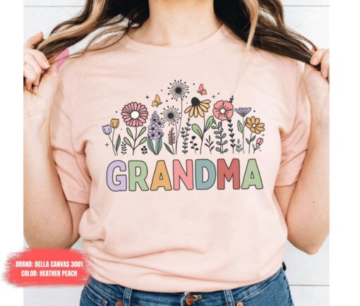 wildflower grandma shirt for mothers day cute floral design best grandma ever t shirt unique gift for grandmother jbrcc