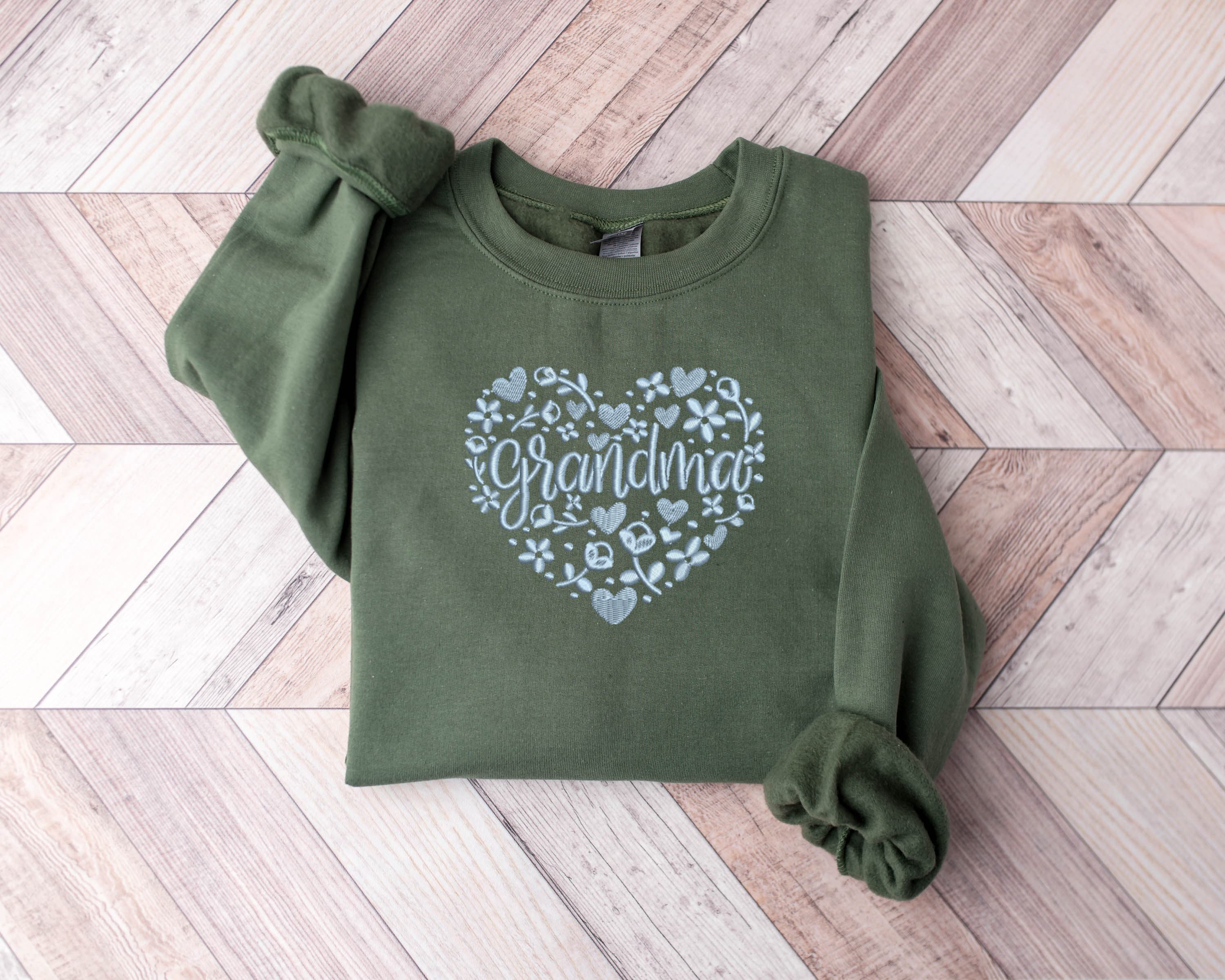 wildflower grandma shirt with heart embroidery for mothers day personalized gift unique grandma sweatshirt nf4fv scaled