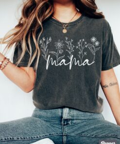 wildflower mama shirt floral mom t shirt botanical plant design mothers day gift for new moms cute flower shirts for women o0nwx