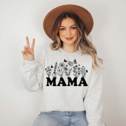 wildflower mama sweatshirt cute mom life shirt for mothers day plant lover gardener hoodie best mom ever gift 8ntlu