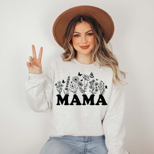 wildflower mama sweatshirt cute mom life shirt for mothers day plant lover gardener hoodie best mom ever gift 8ntlu