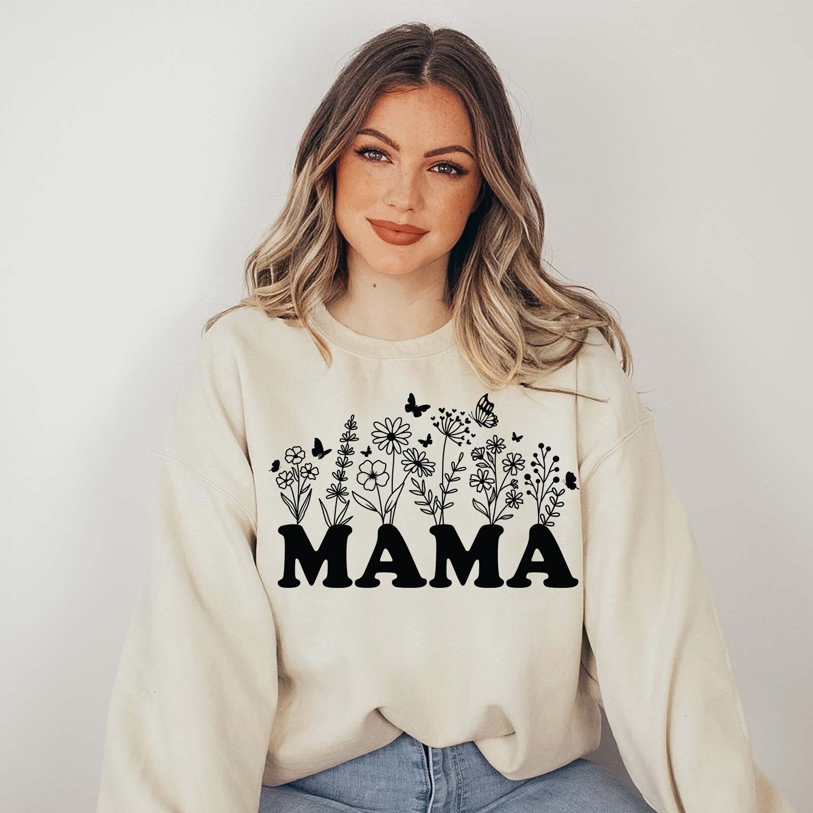 wildflower mama sweatshirt cute mom life shirt for mothers day plant lover gardener hoodie best mom ever gift rw9sq