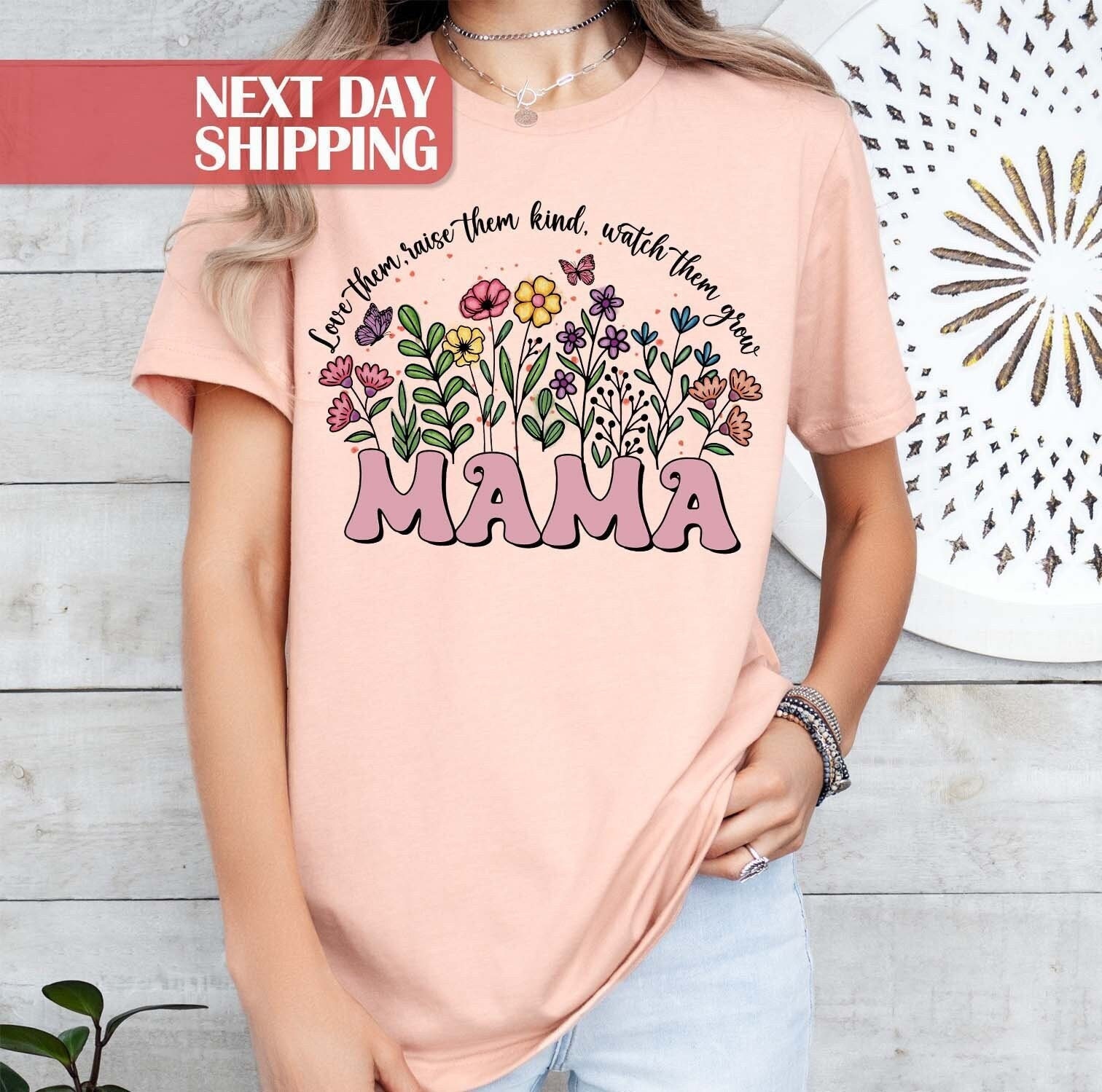 wildflower mom shirt love them raise them kind plant lover gardening shirt floral gifts for moms and mothers day dorcf