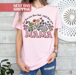 wildflower mom shirt love them raise them kind plant lover gardening shirt floral gifts for moms and mothers day esze7
