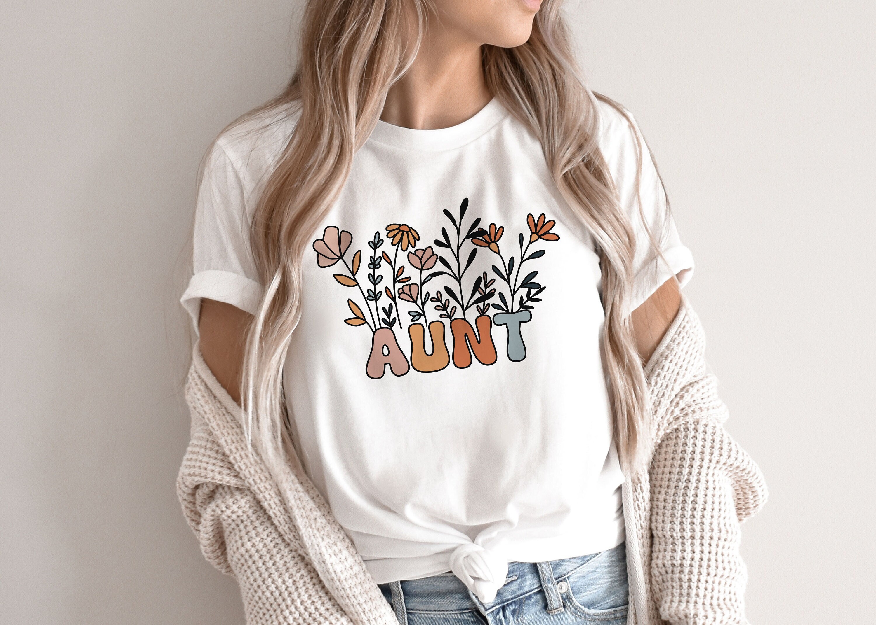 wildflowers auntie shirt for new aunt pregnancy announcement cool aunt t shirt unique aunt reveal gift vzlft scaled