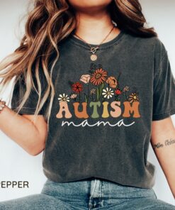 wildflowers autism mama shirt for neurodiversity awareness cute autism t shirt inclusion shirt for moms mjnos