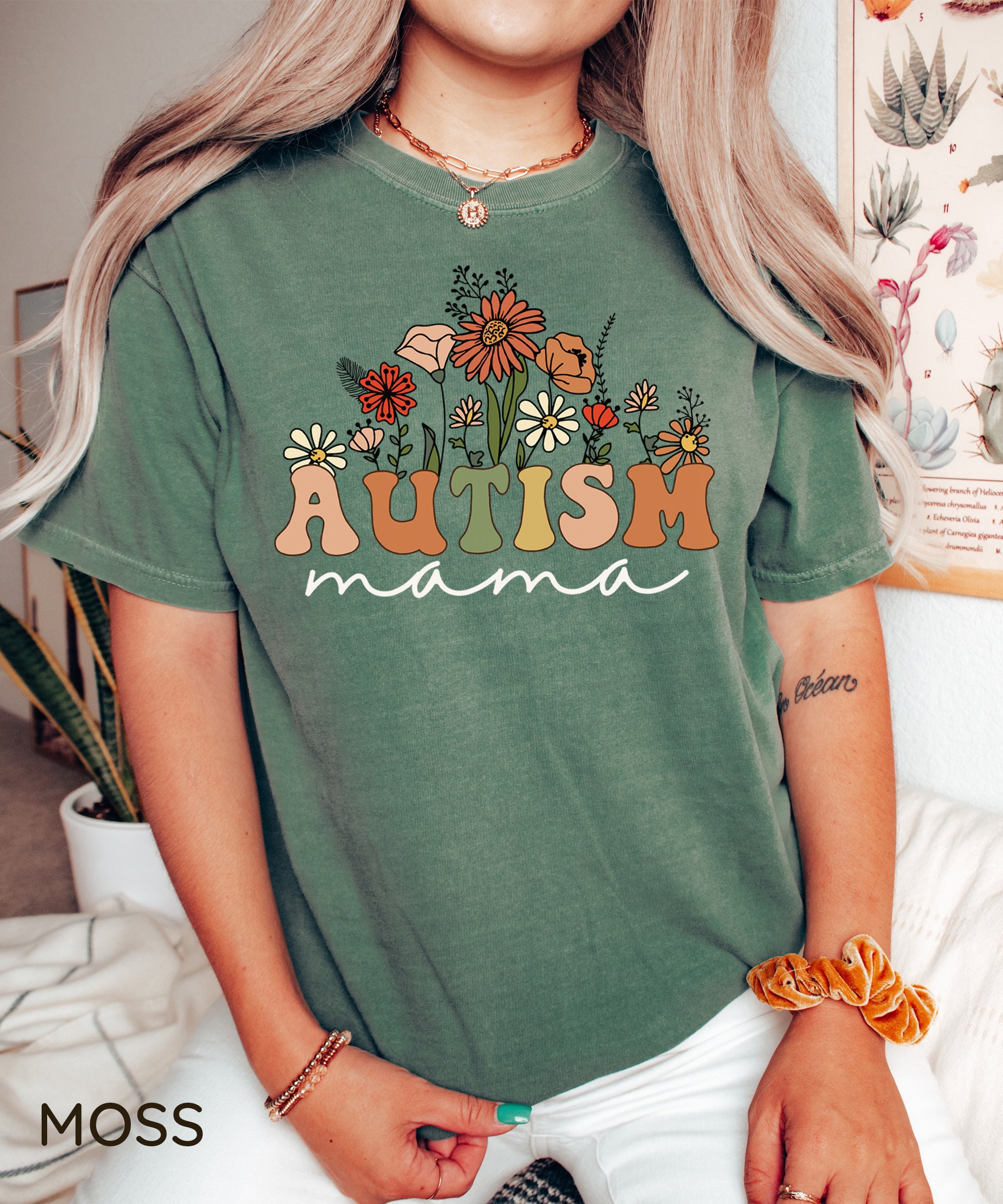 wildflowers autism mama shirt for neurodiversity awareness cute autism t shirt inclusion shirt for moms yfocs