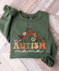 wildflowers autism mama sweatshirt for autism awareness neurodiversity mom shirt unique gift for autism moms ezhji