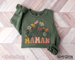wildflowers french mama sweatshirt custom mom shirt plus size mothers day gift for new moms cute mama shirts m5yrl