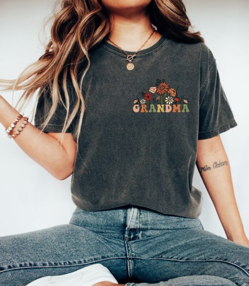 wildflowers grandma shirt cute grandma t shirt for mothers day christmas gift nana mimi grammy tee azmkl