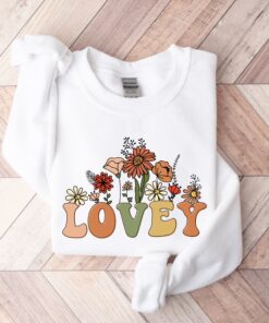 wildflowers lovey sweatshirt cute crewneck shirt for grandma mothers day gift personalized lovey sweater z8vuh