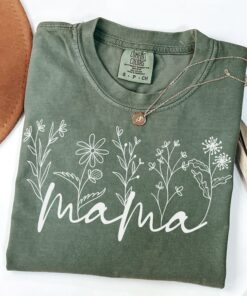 wildflowers mama shirt floral t shirt for new moms botanical plant tee cute mothers day gift for women nfap5