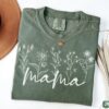 wildflowers mama shirt floral t shirt for new moms botanical plant tee cute mothers day gift for women nfap5 scaled