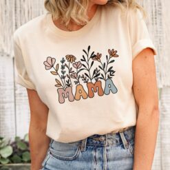 wildflowers mama shirt for mothers day retro design cool mom shirt best mom ever gift for new moms and daughters bbmef