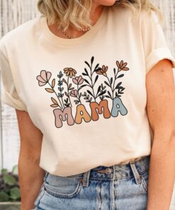 wildflowers mama shirt for mothers day retro design cool mom shirt best mom ever gift for new moms and daughters bbmef