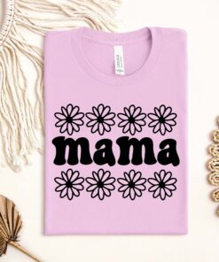 wildflowers mama shirt for new moms retro floral t shirt mothers day gift mom est 2024 pregnancy baby shower gift estm9