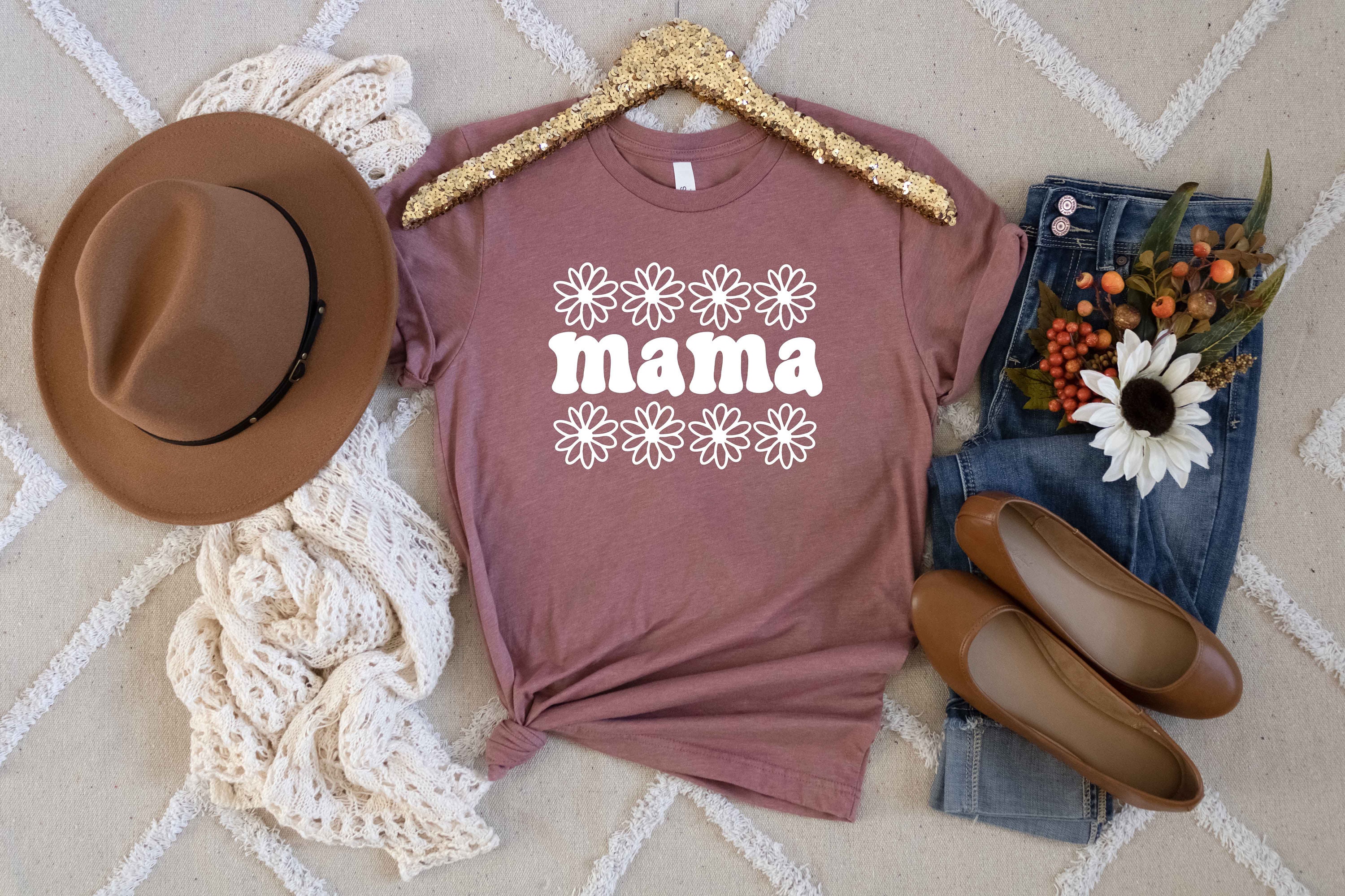 wildflowers mama shirt for new moms retro floral t shirt mothers day gift mom est 2024 pregnancy baby shower gift sodqm scaled