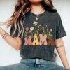 wildflowers mama shirt retro mom shirt floral pregnancy announcement mothers day shirts for women 23867