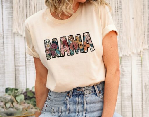 wildflowers mama shirt retro mom t shirt floral flower shirt for women best mom ever gift cute new mom tee pobfe