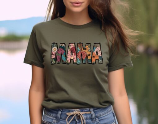 wildflowers mama shirt retro mom t shirt floral flower shirt for women best mom ever gift cute new mom tee pq6sa