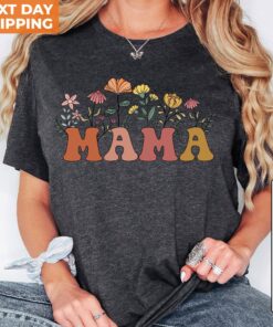 wildflowers mama shirt retro mom t shirt floral shirt for women best mom ever gift mothers day apparel j1b4o