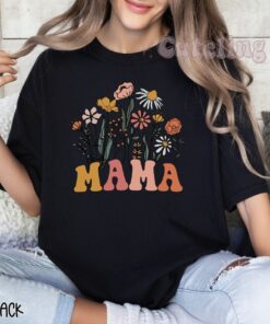 wildflowers mama shirt retro style floral t shirt for women best mom ever mothers day gift new mom shirt jbr7t