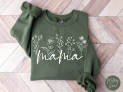wildflowers mama sweatshirt floral mom shirt for mothers day cute botanical plant tee for new moms and women 9if8n scaled