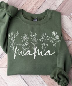 wildflowers mama sweatshirt floral plant mom shirt botanical tee mothers day gift for new moms flower shirts for women l0csq