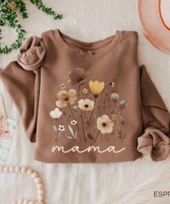 wildflowers mama sweatshirt for new mom gifts cute mama crewneck shirt best mom ever apparel for mothers day kx9pe