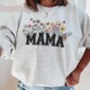 wildflowers mama sweatshirt for new moms retro style mom life shirt ideal for mothers day baby shower and pregnancy gifts hshxz