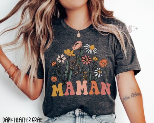wildflowers maman shirt french mom life top cute mama t shirt mothers day gift plus size funny mom shirt c1poq