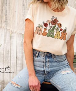 wildflowers memaw t shirt for grandma best memaw ever shirt mothers day gift personalized grandma tee liuo2