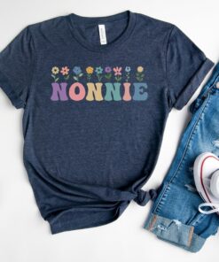 wildflowers nonnie shirt retro floral tee cute mothers day gift for grandma personalized new nonnie birthday shirt tkqfy