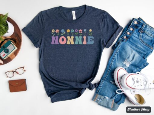 wildflowers nonnie shirt retro floral tee cute mothers day gift for grandma personalized new nonnie birthday shirt tkqfy scaled