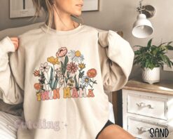 wildflowers twin mama sweatshirt first time twin mom crewneck gift for new twin moms mom of twins shirt fw5gg