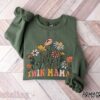 wildflowers twin mama sweatshirt for new twin moms personalized gift for mom of twins crewneck shirt af6v8