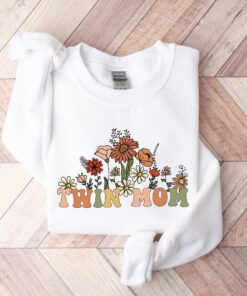 wildflowers twin mom sweatshirt hoodie best mom ever shirt unique mothers day gift for new twin mama mrzti