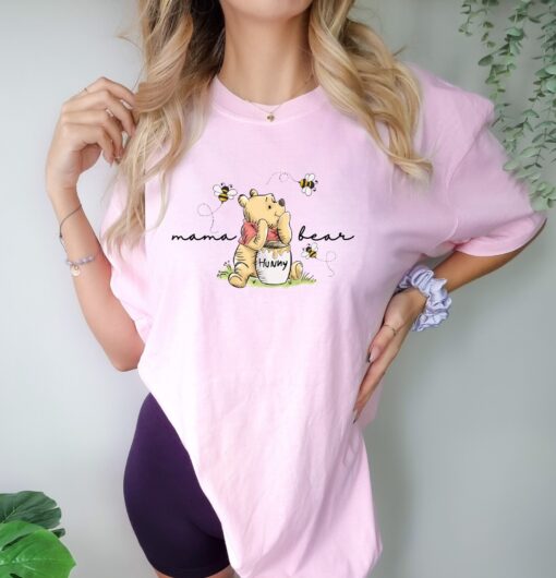 winnie the pooh mama bear shirt cute mom life tee trendy mother day gift personalized mama bear t shirt 1zwyb