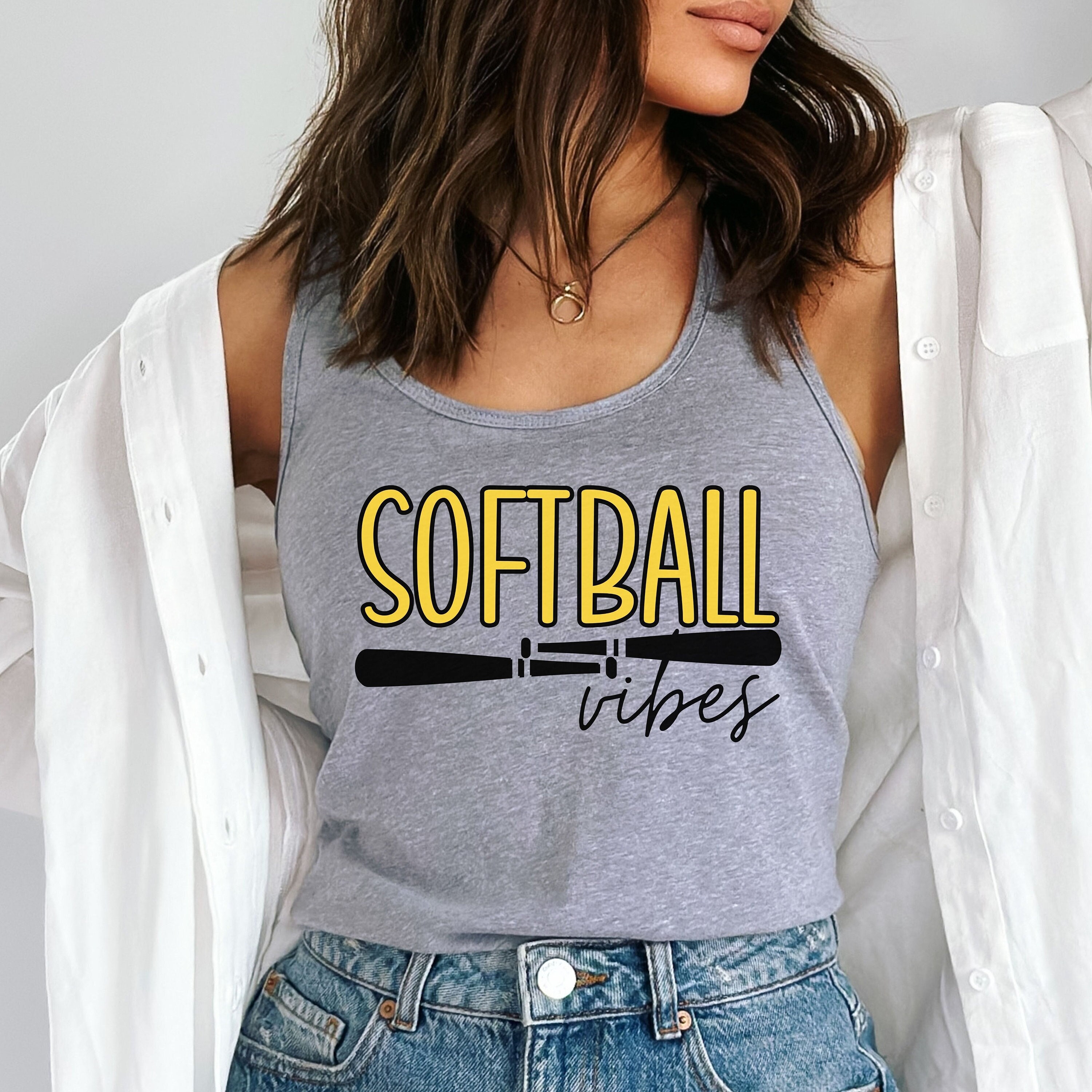 womens softball mom racerback tank top cute softball team fan shirt for sports moms and players dlsez