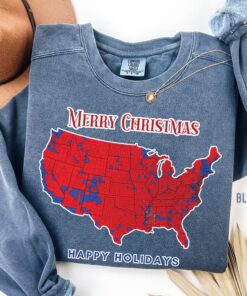 womens trump sweatshirt christmas 2024 election map republican apparel best gifts for mom and supporters nzcd8