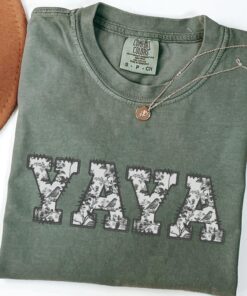 yaya floral shirt toile de jouy for mothers day best yaya t shirt cute grandma christmas gift funny mom shirt q8d4j