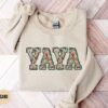 yaya grandma sweatshirt for new grandmas pregnancy announcement funny crewneck mothers day gift granny t shirt eey1w