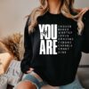 You Are Enough Shirt for Women Positive Vibes Motivational Tee Mental Health Self Love Gift and Inspirational Apparel